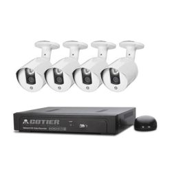Kit Caméra de Surveillance N4B3Poe (4 Caméras IP + NVR + Détection Mouvement + 3G + Wifi + Vision Nocturne + Capteur CMOS)