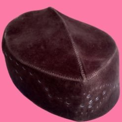 Chapeau Roi Africain en velours marron