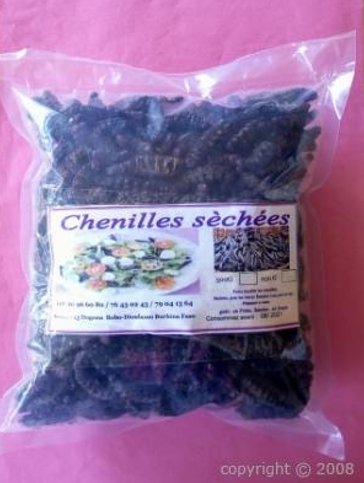 Chenilles "Chitoumou" Comestible Séchée (Cirina Butyrospermi) UTL
