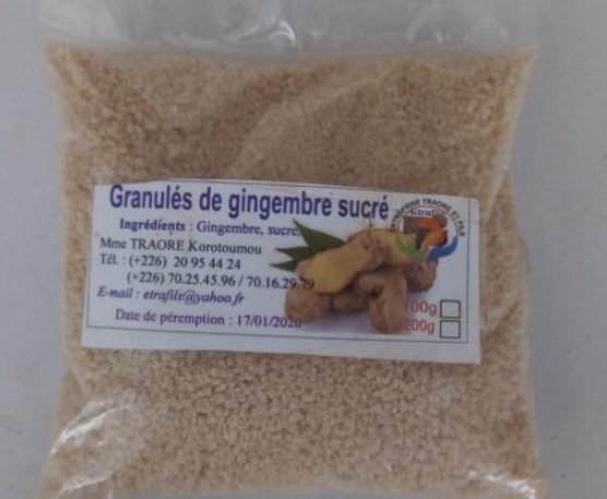 Granulés de gingembre sucré ETF