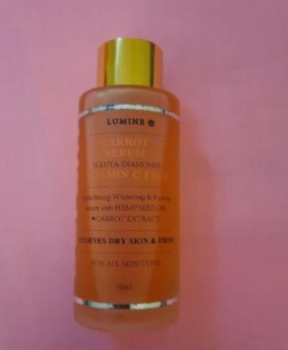 Sérum LUMINE blanchissant et raffermissant extra fort à l'huile de graines de chanvre + extrait de carotte, vitamine C et Gluta Diamond