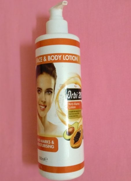 Lait corps et visage ORBI 20 anti-marques à la papaye avocat acide kojique