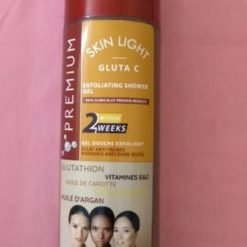 Gel douche exfoliant éclat Anti- taches au glutathion vitamines E&C aux huiles d'argan et carotte au collagène 2 semaines