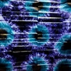 Bazin Riche teinté bleu indigo à motifs