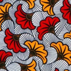 Alternative view of Tissu pagne Africain fleur de mariage