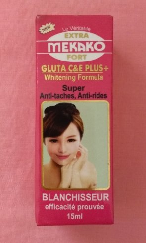 solution éclaircissant au gluta, à la vitamine C et E aux extraits de proteine naturel blanchisseur MEKAKO