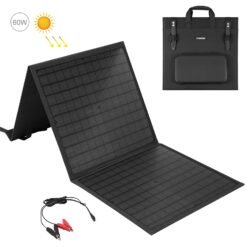 Haweel 60W Chargeur solaire pliable Sac de voyage de voyage (noir)