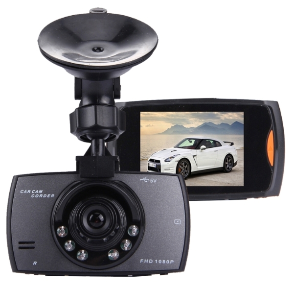 DVR 2,7 pouces grand angle 120 degrés, vision nocturne, détection de mouvement, carte TF, capteur G