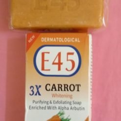 Savon 3 x blanchissant purifiant et exfoliant à la carotte enrichi en alpha arbutin E45