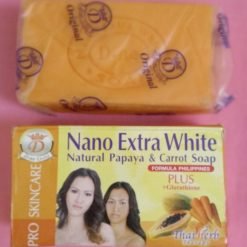 Savon NANO EXTRA WHITE à la papaye la carotte plu glutathione
