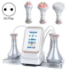 3 en 1 80k Metal Fat Blaster RF Ultrasonic Beauty Machine EU Plug Golden Edge