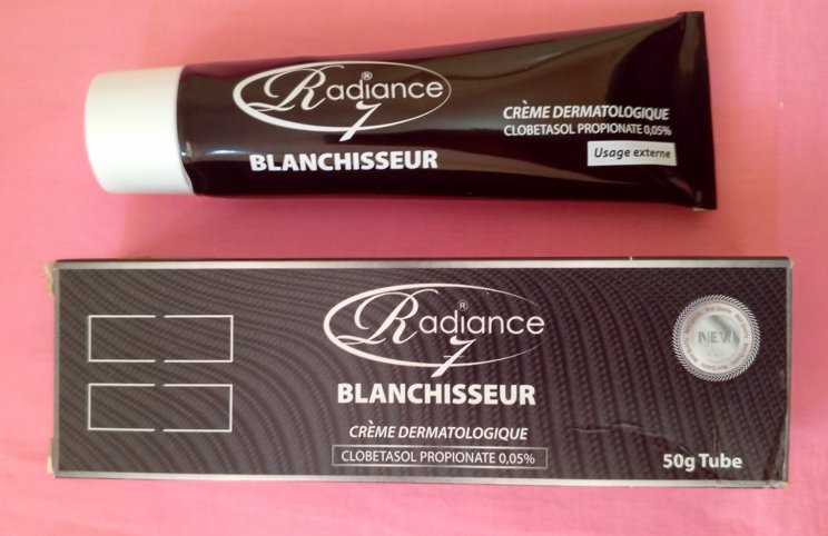 Tube crème dermatologique blanchisseur RADIANCE 7