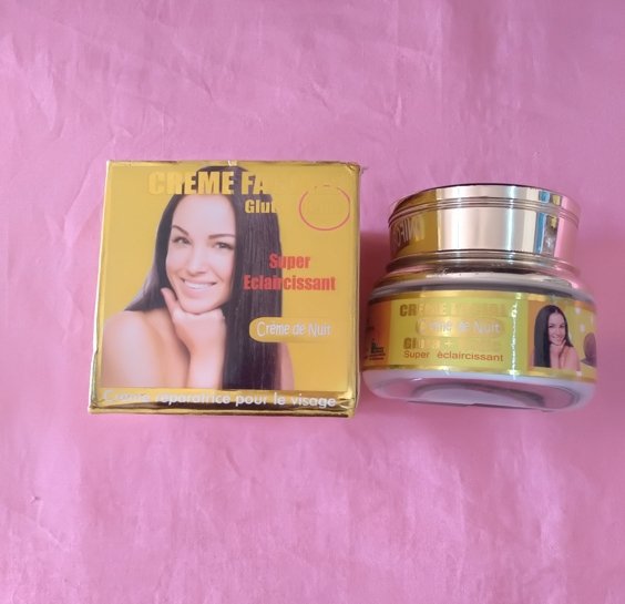 Crème réparatrice, de nuit pour le visage GLUTA+KOJIC super éclaircissant résultat 02 jour propre
