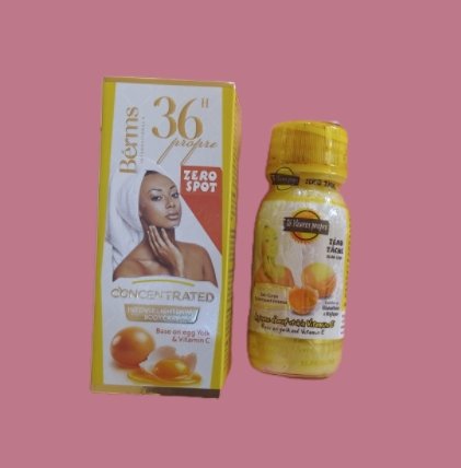 Concentré soin corps éclaircissant intense 36 HEURES PROPRE zéro taches au jaune d'oeuf et à la vitamine E