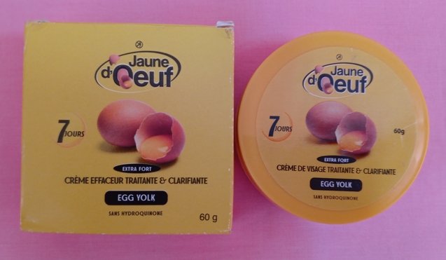 Crème effaceur traitante et clarifiante JAUNE D'OEUF extra fort 7 jours