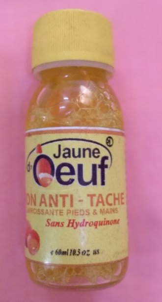 Lotion éclaircissant anti-tache JAUNE D'OEUF pieds et mains