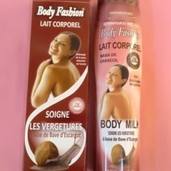 Lait corporel BODY FASHION réparateur et anti-âge soigne les vergetures, à  base de bave d'escargot