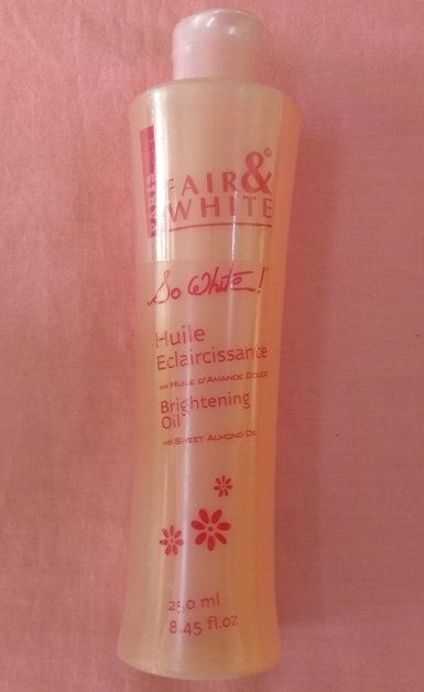 Huile éclaircissante Fair and White SO WHITE avec huile d'amande douche