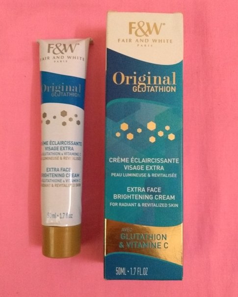 Tube crème éclaircissant visage extra au glutathion et vitamine C