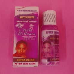 Huile extra clair aux collagen  METIS WHITE super éclaircisssant action sans tache