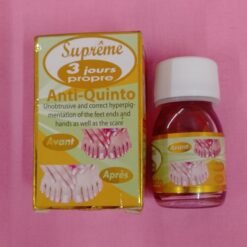 lotion anti-quinto hyperpigmentation discrète et correcte SUPREME 3 JOURS PROPRE aux extrémités des pieds et des mains ainsi que des cicatrices