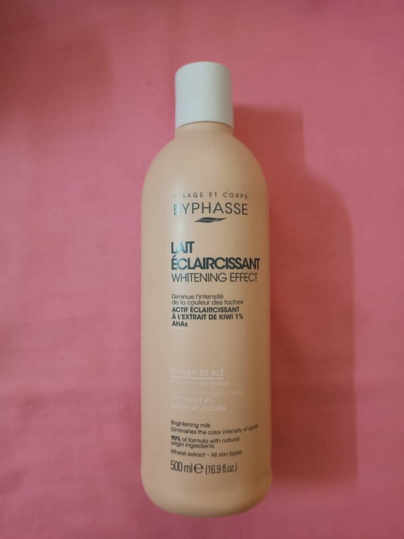 Lait éclaircissant visage et corps BYPHASSE actif éclaircissant à l'extrait de kewi 1% AHAs
