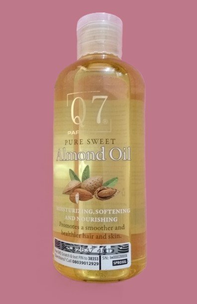 Huile d'amande douce Q7 Paris 100% Pure
