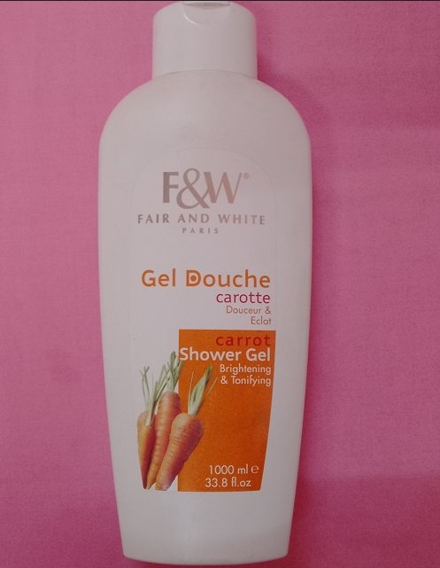 Gel douche FAIR AND WHITE carotte douceur et éclat