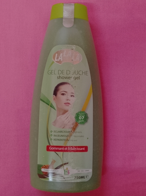 Gel de douche gommant et éclaircissant, rajeunissant, réparateur LALALA résultats visibles 7 jours