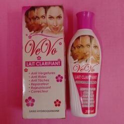 Lait clarifiant anti vergetures, tâches, réparateur, rajeunissant, correcteur, VEVO sans hydroquinone