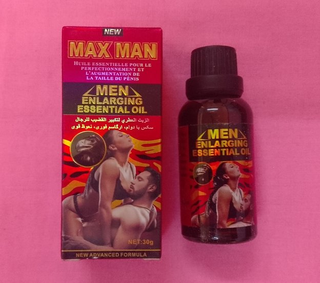 Huile essentielle agrandissante pour les hommes MAX MAN pour le perfectionnement et l'augmentation de la taille du pénis