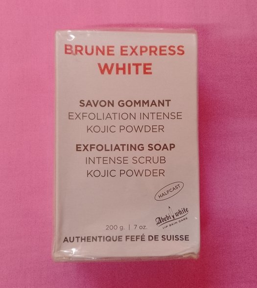 Savon Gommant exfoliation intense kojic powder brune express ABEBI WHITE authentique fefé de suisse