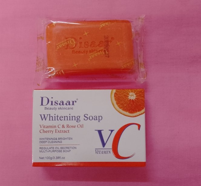 Savon blanchissant pour la peau à la vitamine C et à l'huile de rose extrait de cerise DISAAR