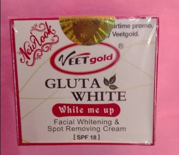 Crème facial blanchissant Gluta White anti tâches VEET GOLD – Image 2