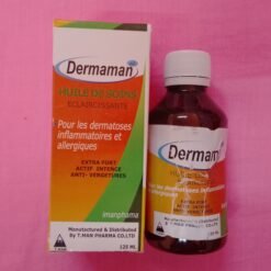 Huile de soins éclaircissante pour les dermatoses inflammatoires et allergiques DERMAMAN extra fort actif intense anti-vergeture