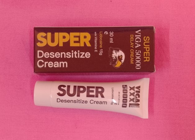 Crème désensibilisante super VIGA 50000 crème ratardante avec de la vitamine E