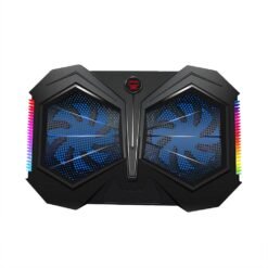 Support de refroidissement pour ordinateur portable à vitesse réglable et silencieux avec effet d'éc