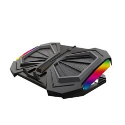 Alternative view of Support de refroidissement pour ordinateur portable à vitesse réglable et silencieux avec effet d'éc