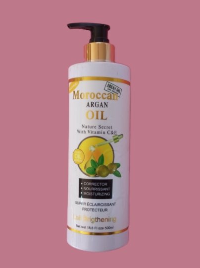 lait super unifiant protecteur à l'huile d'argan MOROCCAn à l'huile d'argan et à la vitamine C et E 100 % pure