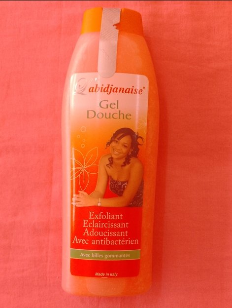 Gel douche L'ABIDJANAISE exfoliant, éclaircissant, adoucissant avec anti-bactérienne