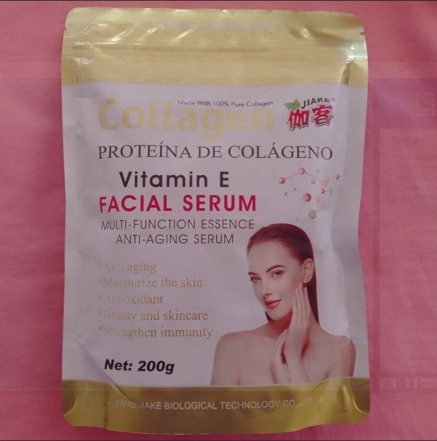 Poudre anti-âge , hydratant COLLAGÈNE , protéine de collagène, sérum visage vitamine E