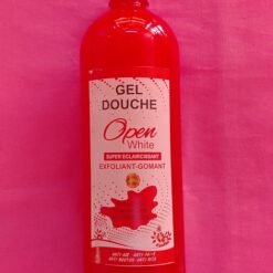 Gel douche OPEN WHITE super éclaircissant  exfoliant-gommant aux extraits de collagène et vitamine E