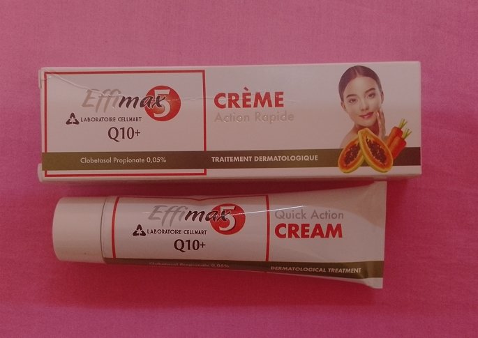 Tube crème Effimax5 action rapide Q10+ pour les traitement dermatologique