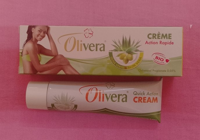 Tube crème action rapide OLIVERA à base d'olive verte et aloe verra