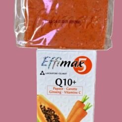 Savon clarifiant exfoliant  EFFIMAX Q10+ aux extraits de papaye, carotte, gingembre et vitamin C