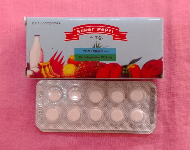 Comprimés de cyproheptadine SUPER PEPTI