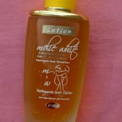 Lotion MELIE WHITE éclaircissante nettoyante anti-tâches mains pieds et cicatrices aux acides de fruits