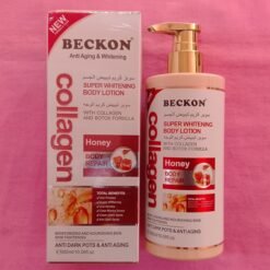 Lotion pour le corps super blanchissant au miel BECKON  avec formule collagène et botox anti-tâches et anti-âge