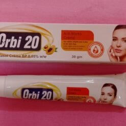 Tube crème anti-marks ORBI 20 action rapide contre les boutons, taches de rougeur et cernes