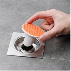 Couvercle de drain de sol à aspiration magnétique pour déodorant d'égout taille : 3 cm (orange)
